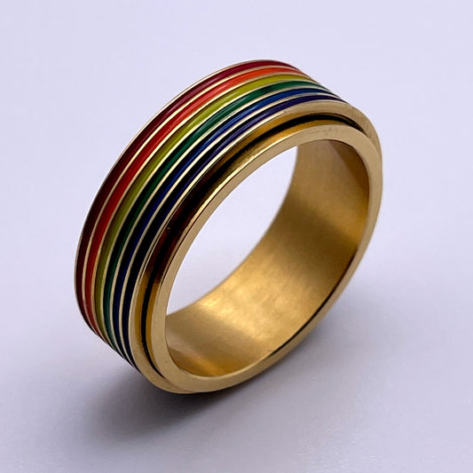 Rainbow Spinner Ring