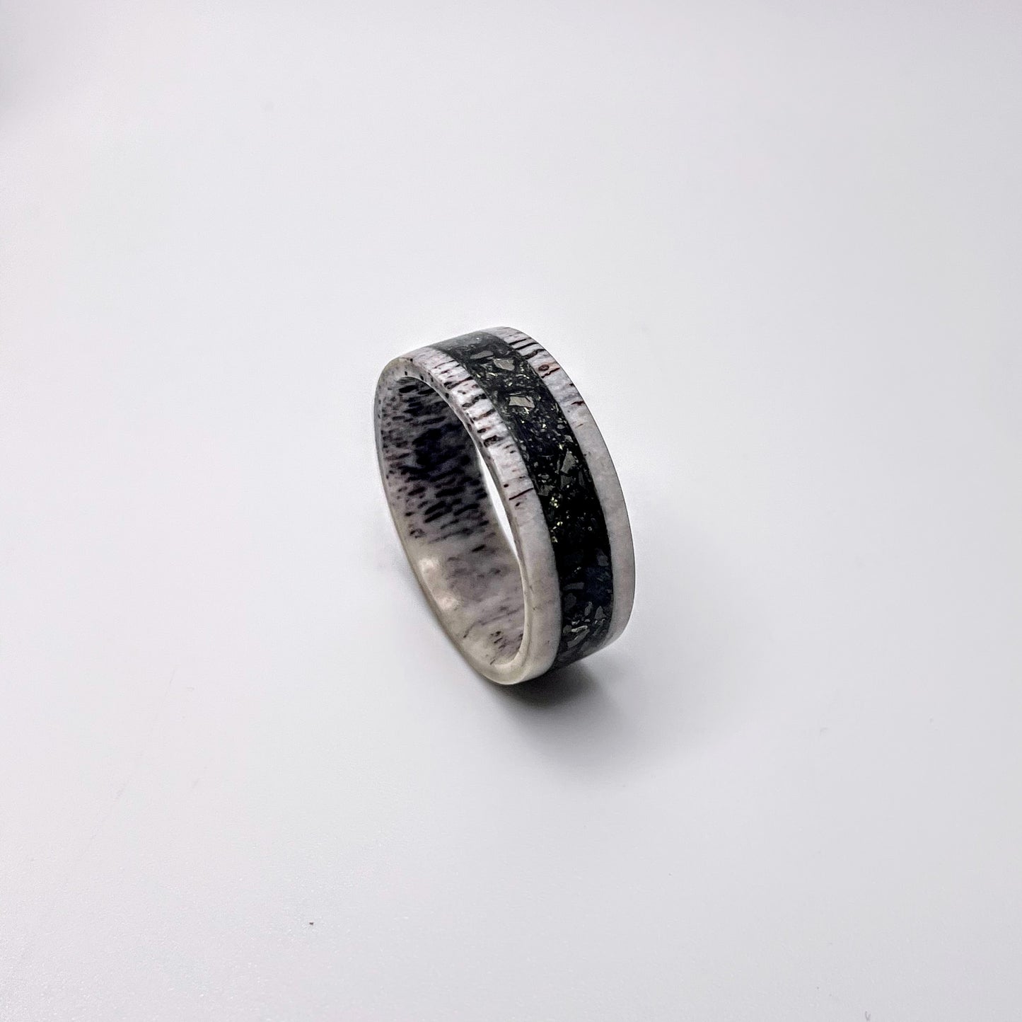 Antler Pyrite Channel Ring