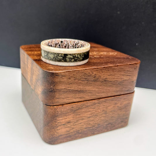 Antler Pyrite Channel Ring