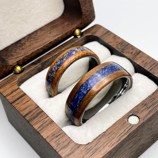 Bentwood & Lapis Lazuli Ring