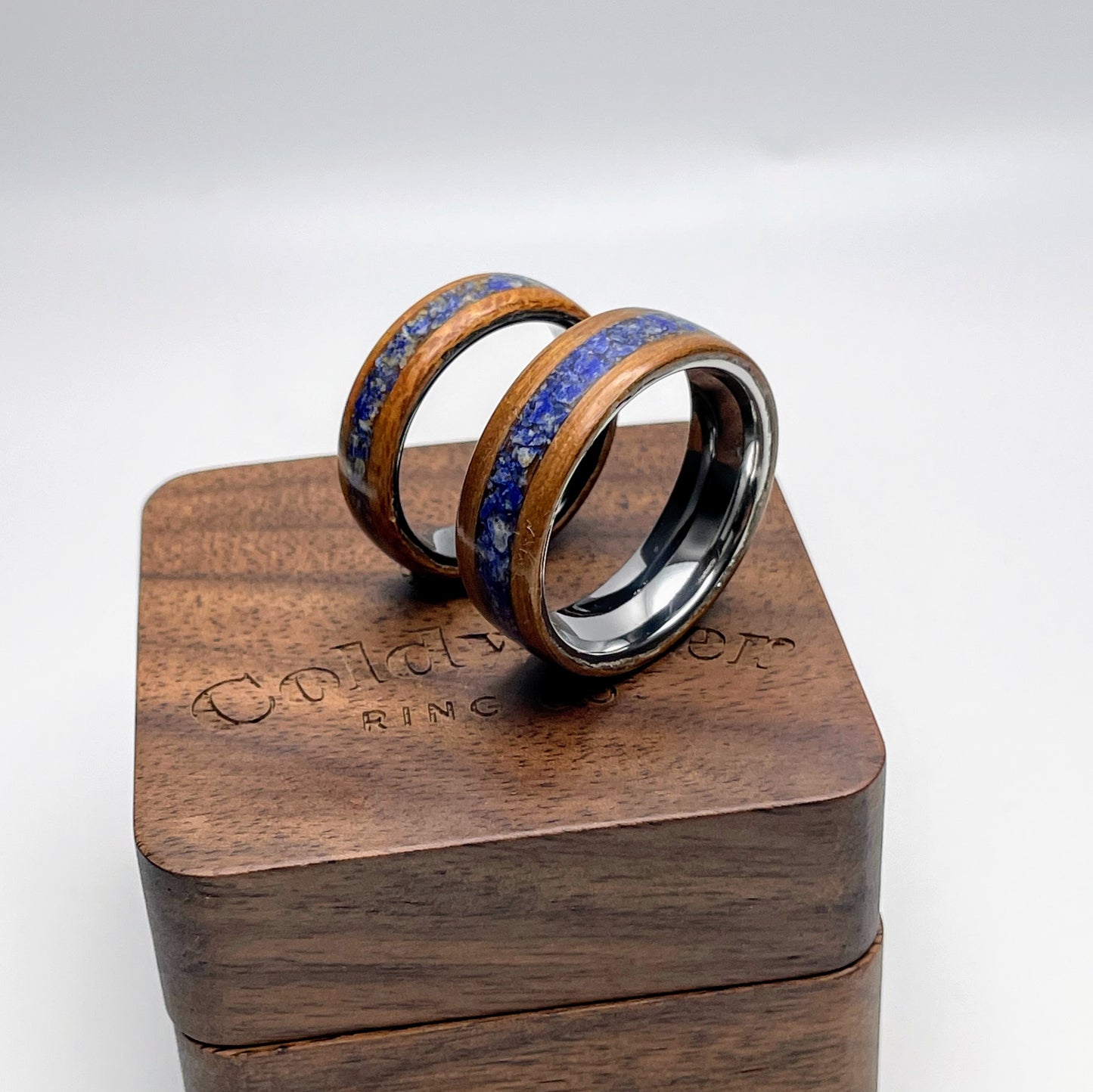 Bentwood & Lapis Lazuli Ring