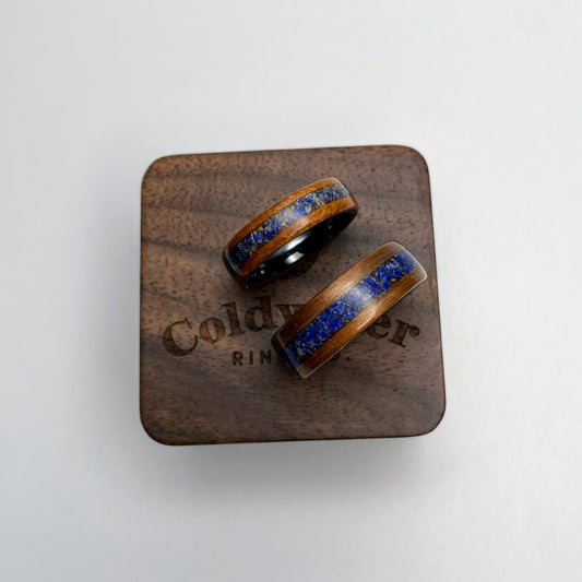 Bentwood & Lapis Lazuli Ring
