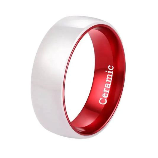 White Ceramic Ring Aluminum Liner Comfort Fit